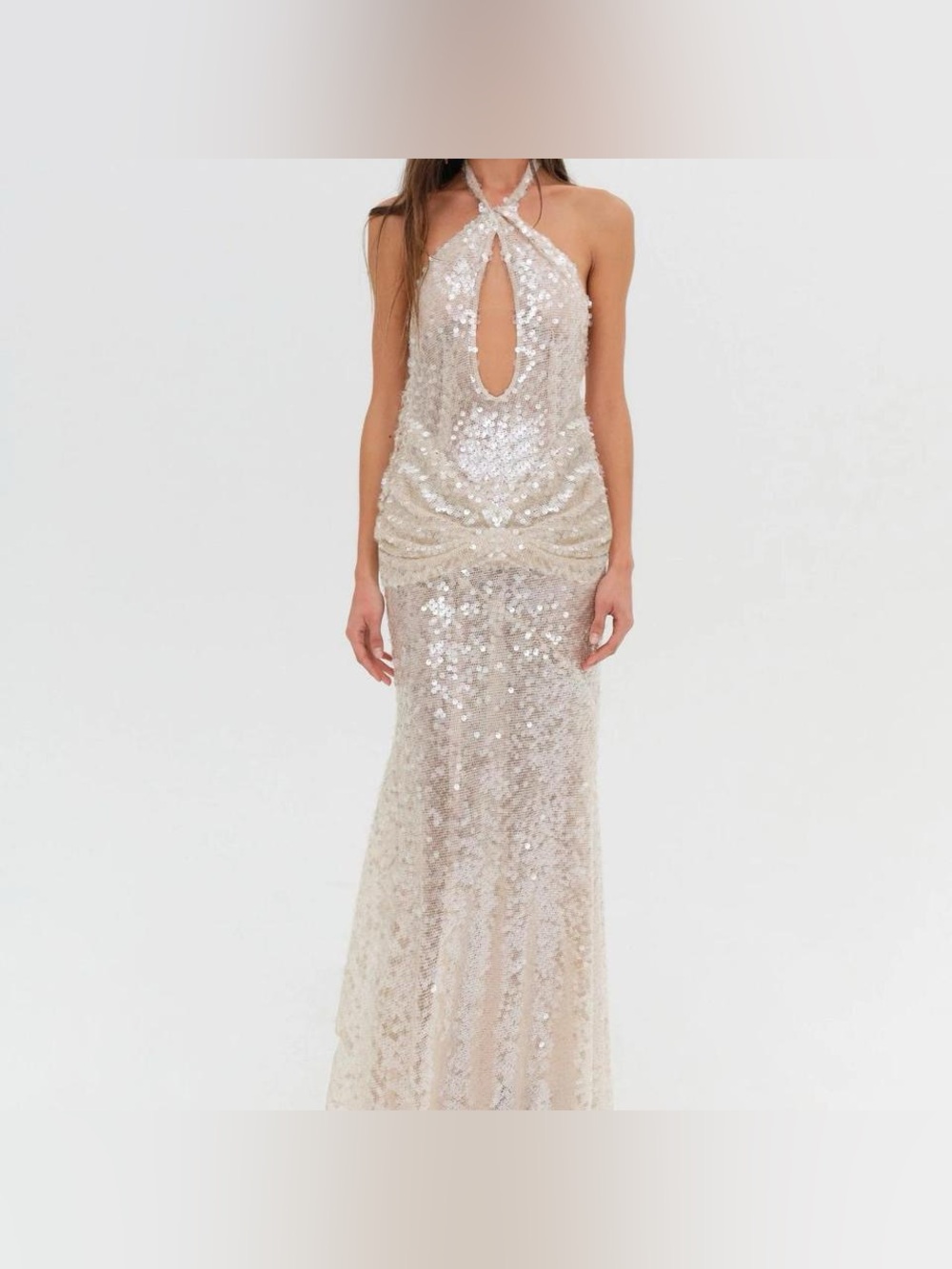 For Love & Lemons SYDNEY SEQUIN MAXI DRESS Size small NWT - Picture 6 of 13
